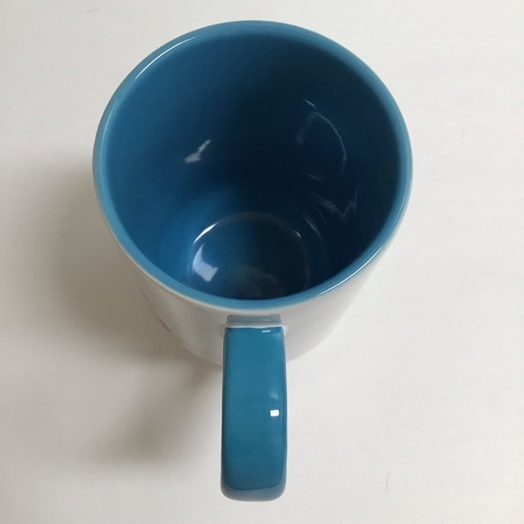 Disney Parks Cinderella Coffee Mug Jaq Gus Animated Cartoon White Teal Tea Cup - Picture 6 of 11